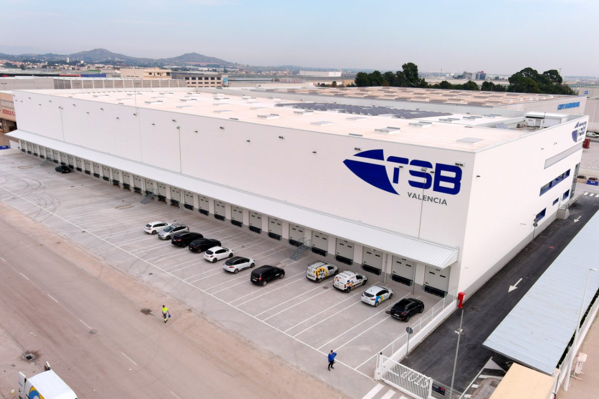 Vista superior trasera de las nuevas instalaciones de TSB en Valencia